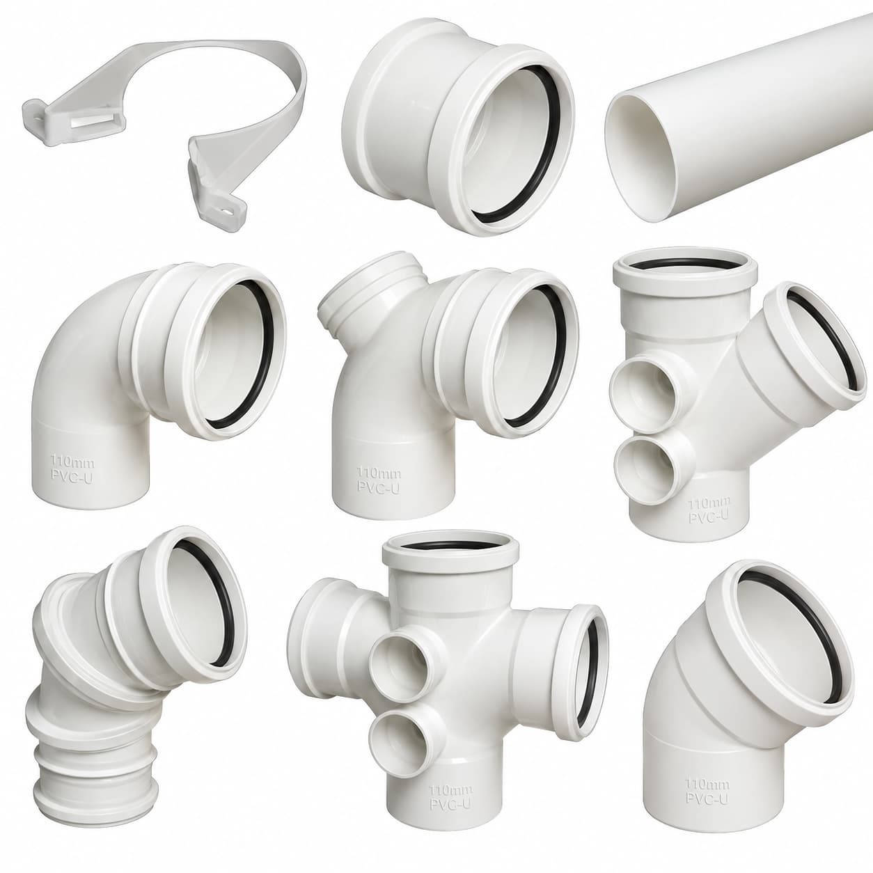 White PVC-U Soil, Waste & Vent Pipes & Fittings